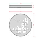 ابعاد ساعت دیواری بن