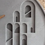 ساعت دیواری بتنی مدل بُن: طرح معماری ایرانی (قوس و پله) - تصویر 2