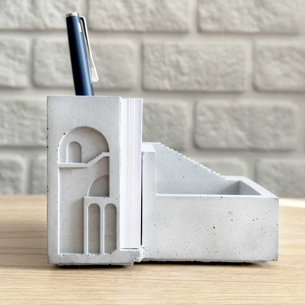 نیم ست رومیزی بتنی شید دارای جای قلم و کاغذ یادداشت